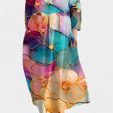 Anne Vestido de Malla con Escote en V
