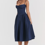 Felicity Vestido Midi Corsé Sin Mangas