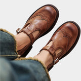 VELDA | ELEGANTES MARY JANES DE CUERO